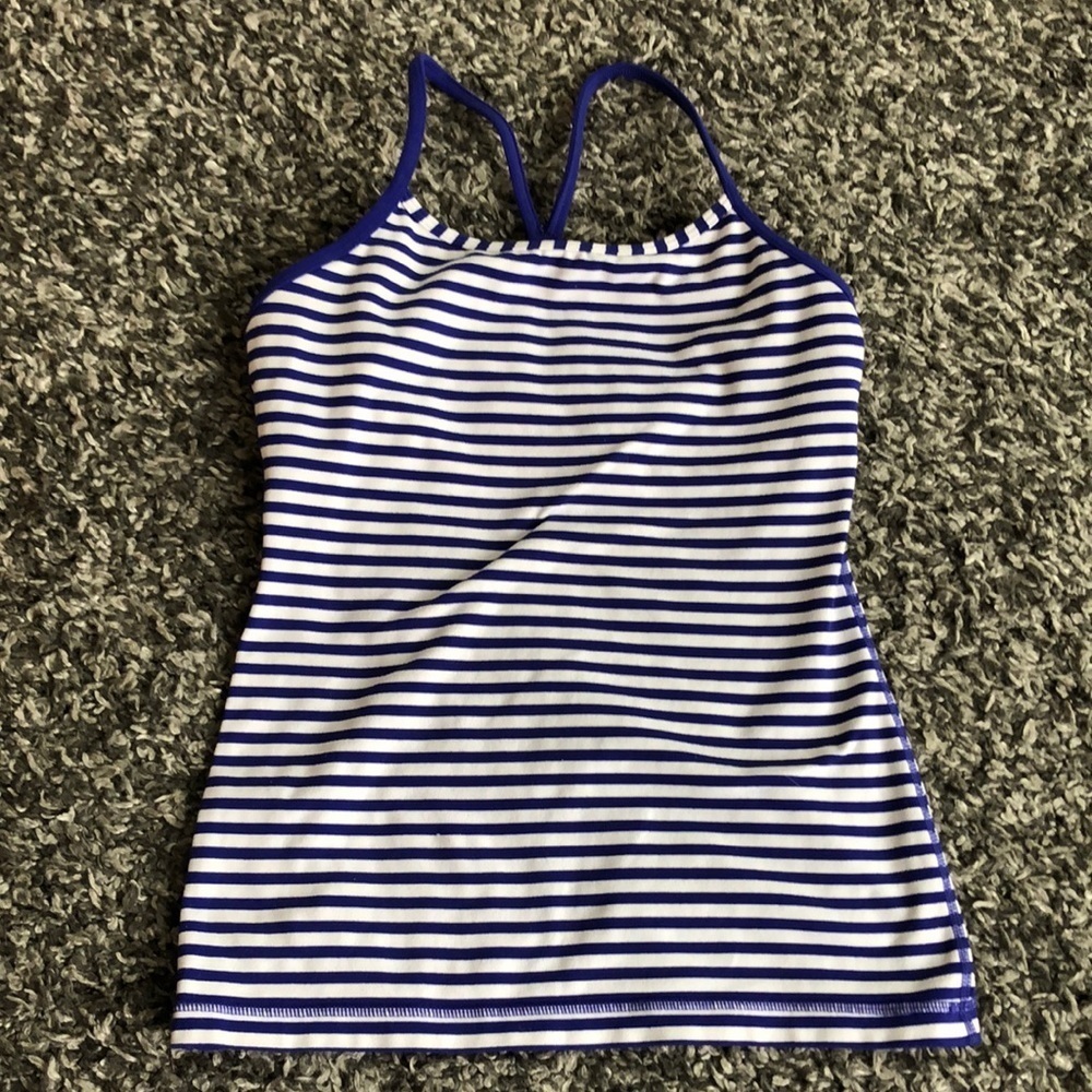LULULEMON white / purple tank top.